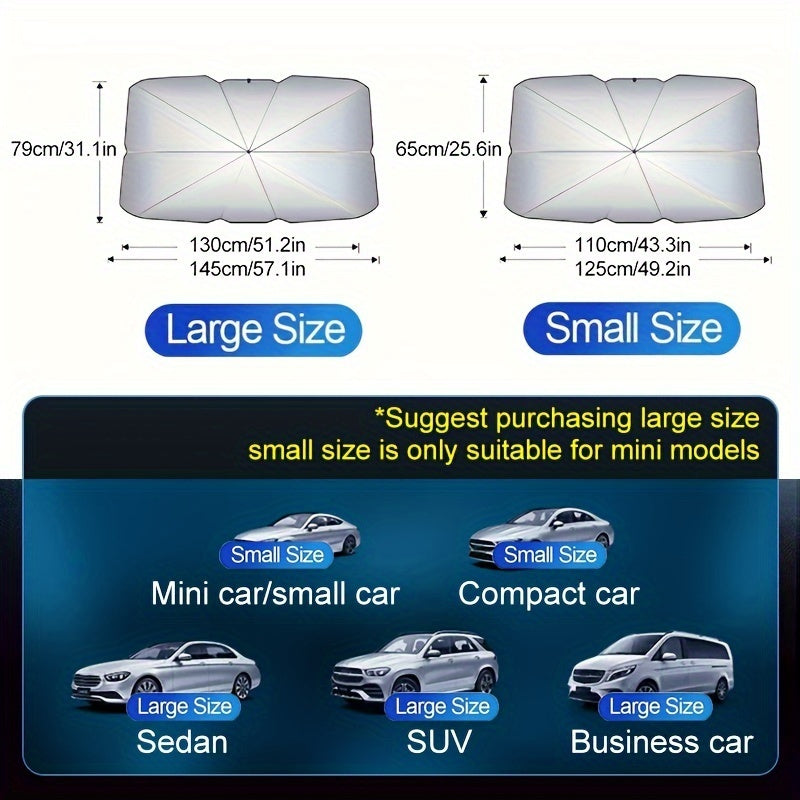 Foldable Car Windshield Sunshade Umbrella β Blocks UV & Heat Fits All Vehicles