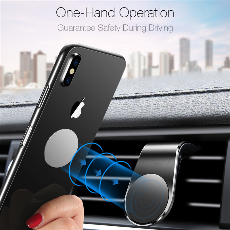 Magnetic Car Phone Holder β Compact Air Vent Mount for All Smartphones