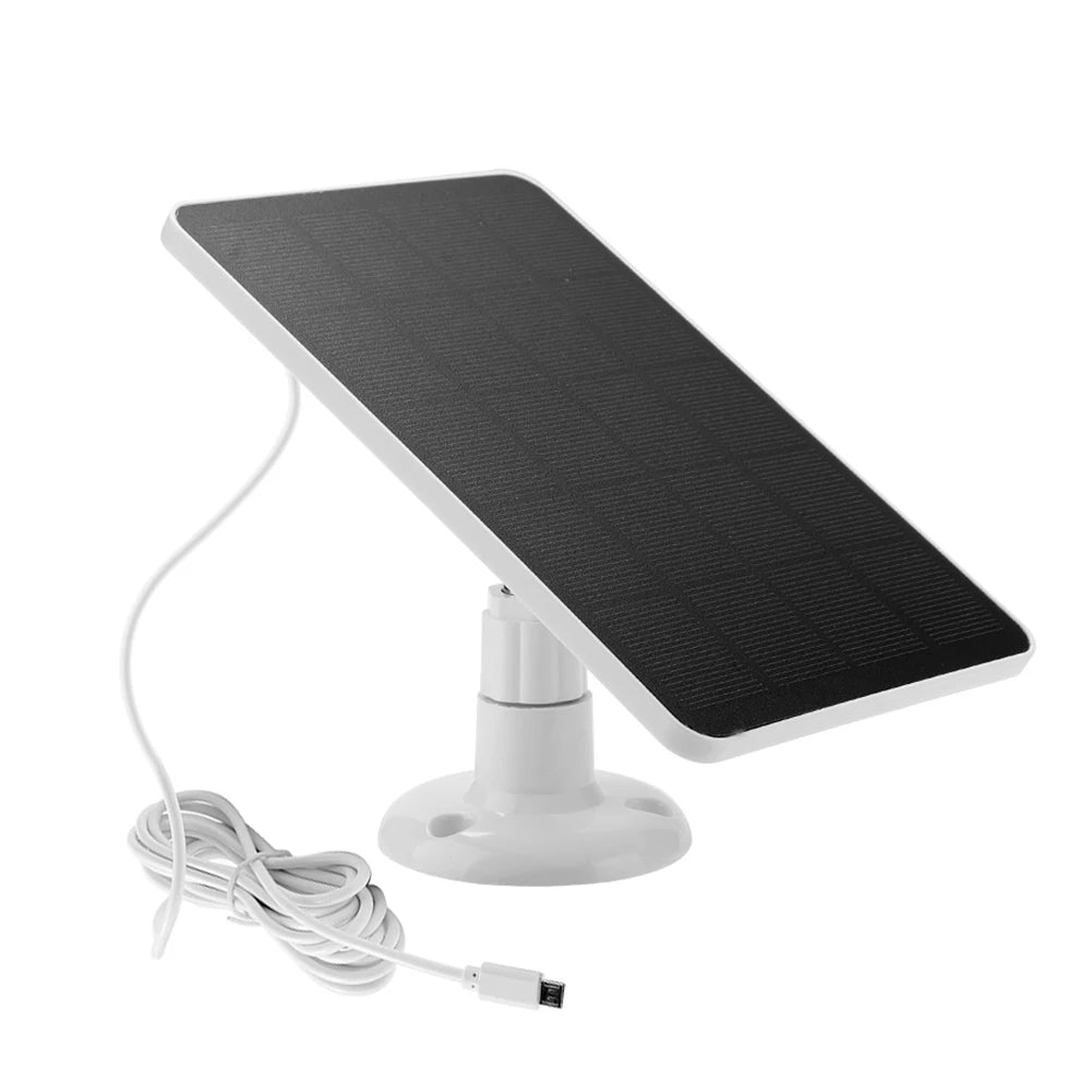 10W 5V Solar Panel with Dual Micro USB & Type-C Output – Ideal for Security Cameras & Small Devices