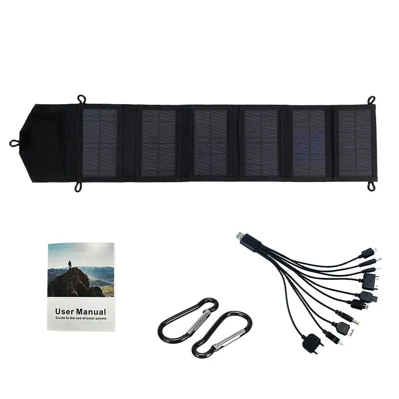 800W Foldable Solar Panel – 6-Fold Portable Solar Charger for USB Devices & Outdoor Use