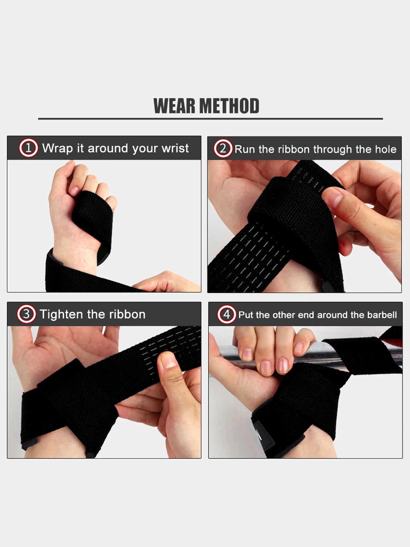 ProLift Wrist Wraps ā Adjustable Support for Weightlifting & Crossfit (1 Pair, Black)