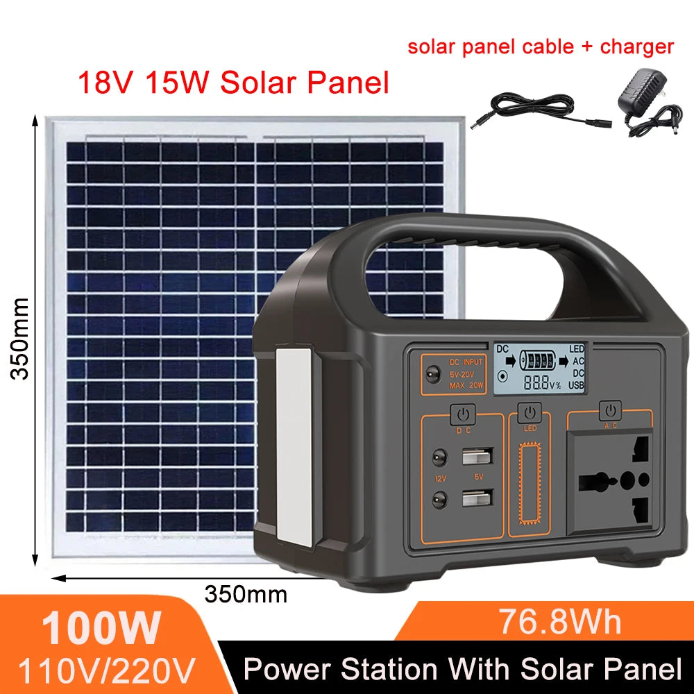 PowerPro Solar Generator Kit – Choose 100W / 300W / 500W + Panel