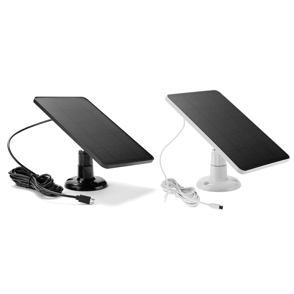 10W 5V Solar Panel with Dual Micro USB & Type-C Output – Ideal for Security Cameras & Small Devices