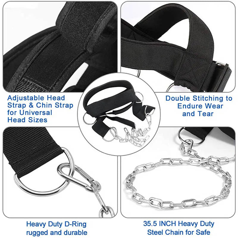 Neck Harness Strap β Adjustable Weight Training Belt for Neck & Trap Power