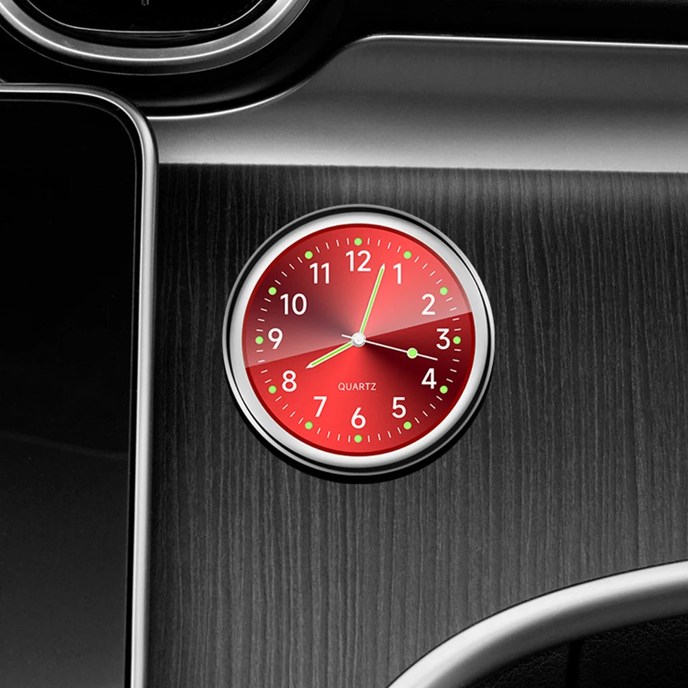 Mini Car Dashboard Clock – Stylish Analog Air Vent Watch with Luminous Display