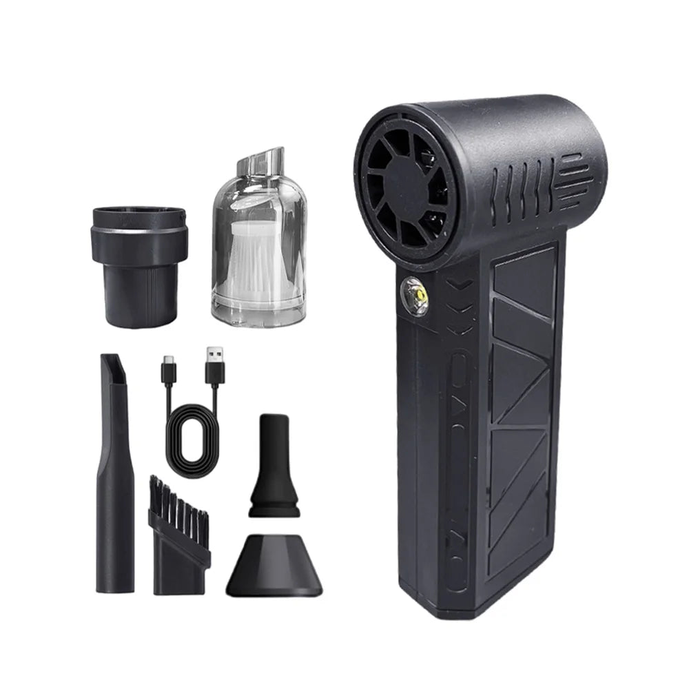 Turbo Jet Blower 4-in-1 โ Air Duster | Vacuum | Pro Fan | Compact Cleaner
