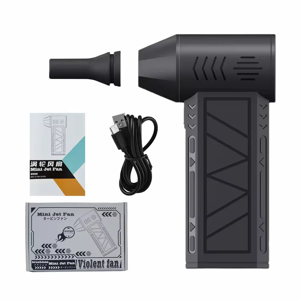 Turbo Jet Blower 4-in-1 โ Air Duster | Vacuum | Pro Fan | Compact Cleaner