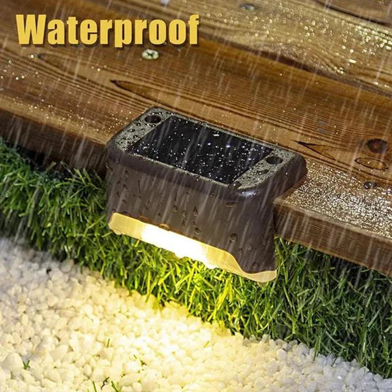 Solar LED Deck Lights – Waterproof Outdoor Step & Fence Light Set (4/8/12 pcs)