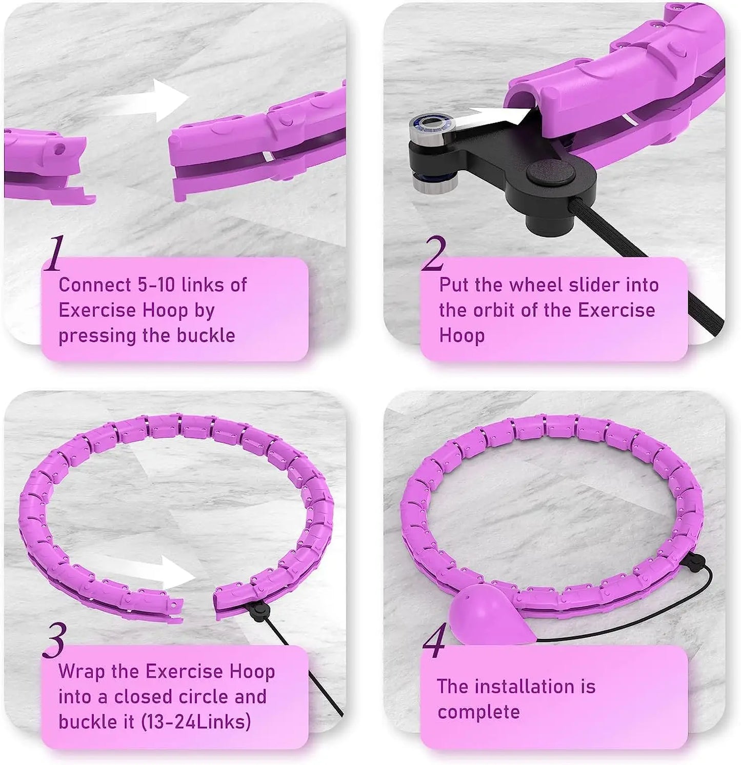 Smart Weighted Hula Hoop – Adjustable Size & Detachable Design for Adults