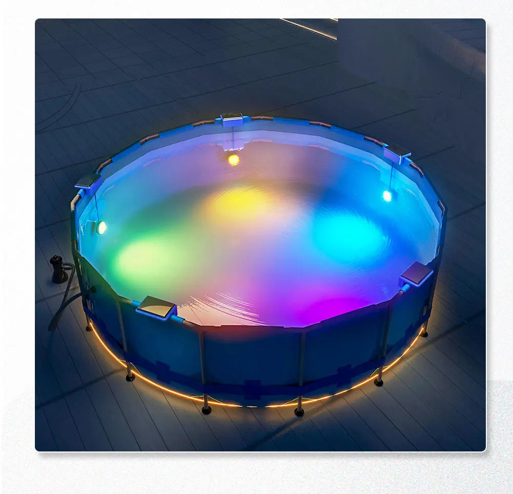Solar Pool Light with Remote – Waterproof RGB or Warm Light – For Swimming Pools & Ponds