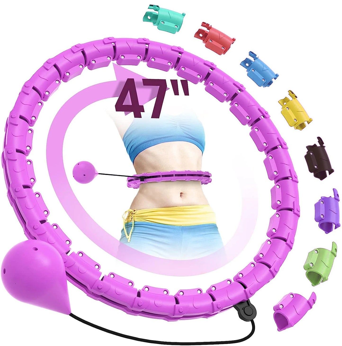 Smart Weighted Hula Hoop – Adjustable Size & Detachable Design for Adults