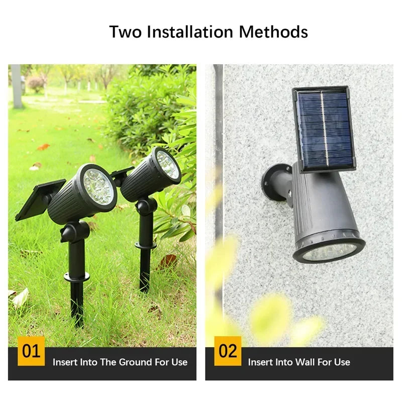 9 LED Solar Spot Light – Waterproof Outdoor Garden Path Lamp