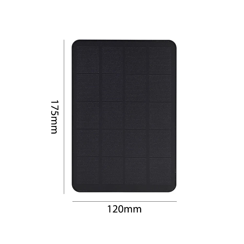 10W 5V Solar Panel with Dual Micro USB & Type-C Output – Ideal for Security Cameras & Small Devices