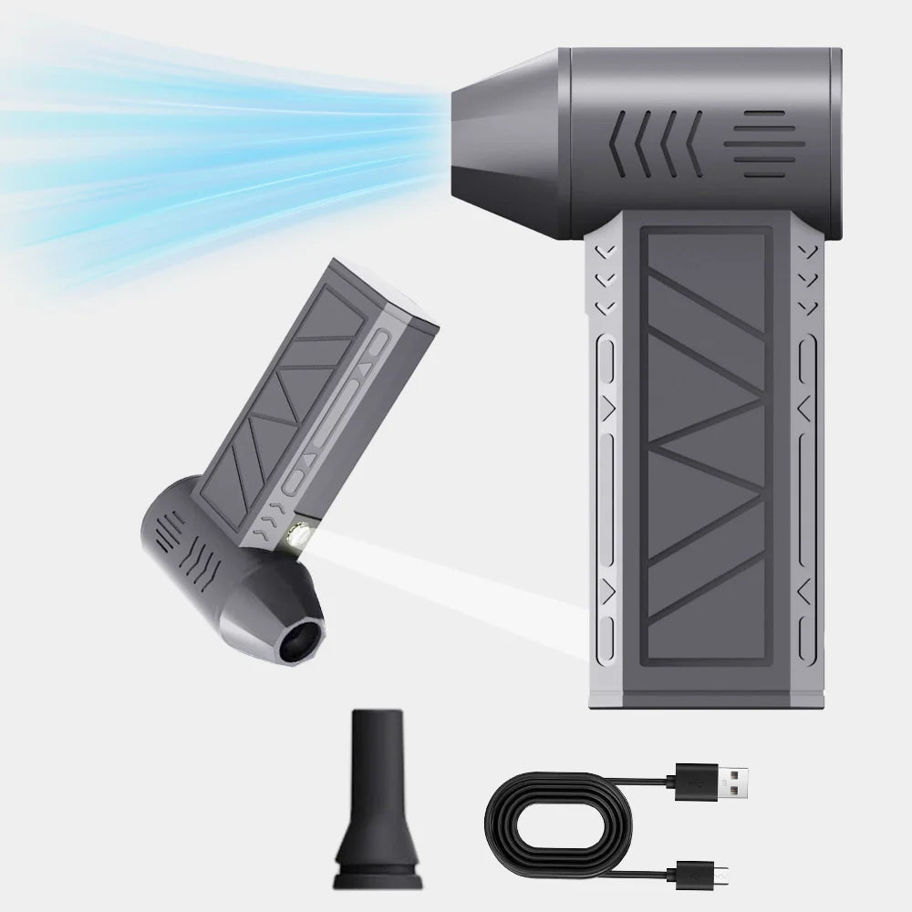 Turbo Jet Blower 4-in-1 โ Air Duster | Vacuum | Pro Fan | Compact Cleaner