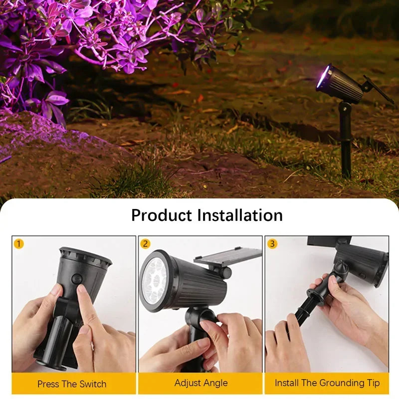 9 LED Solar Spot Light – Waterproof Outdoor Garden Path Lamp
