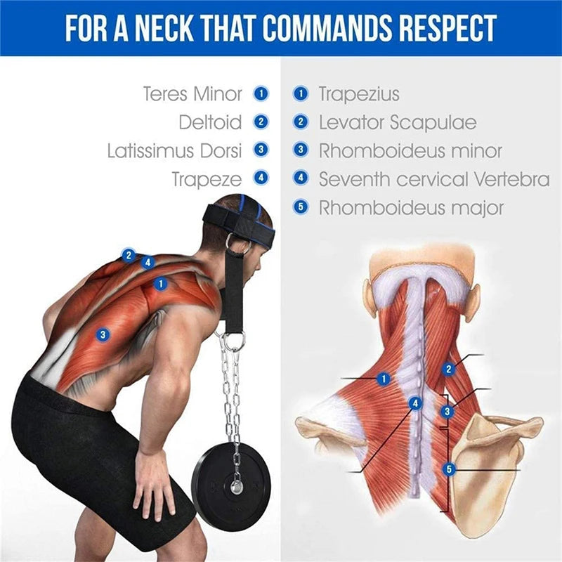 Neck Harness Strap β Adjustable Weight Training Belt for Neck & Trap Power