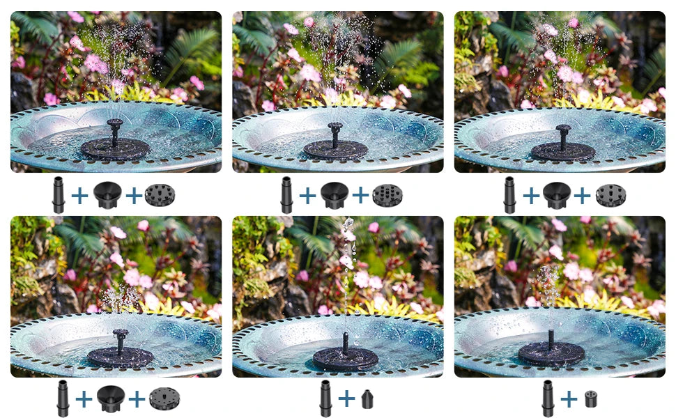 Solar Garden Fountain – 13cm / 16cm Floating Solar-Powered Water Pump