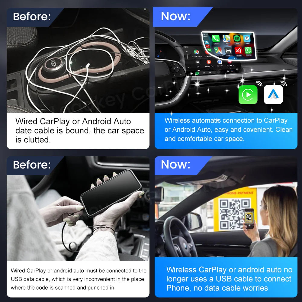Wireless CarPlay & Android Auto Adapters – Choose Mini or Box Version