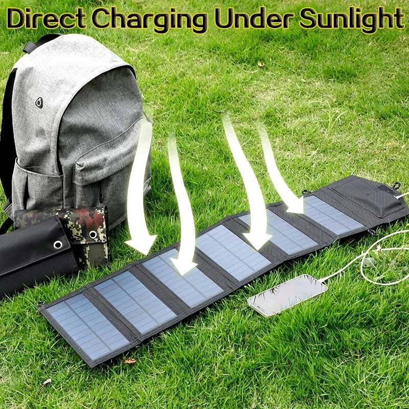 800W Foldable Solar Panel – 6-Fold Portable Solar Charger for USB Devices & Outdoor Use