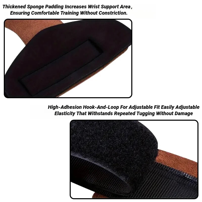 Cowhide Gym Grip Gloves β Anti-Slip Lifting Pads for Power Training & CrossFit