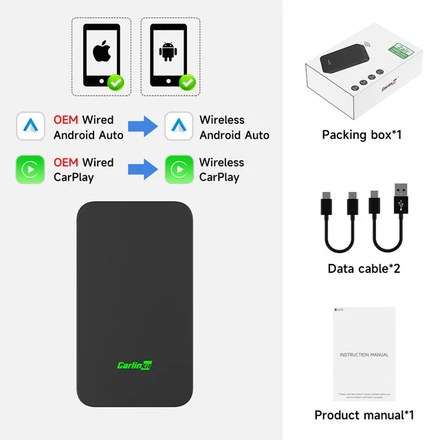 Wireless CarPlay & Android Auto Adapters – Choose Mini or Box Version
