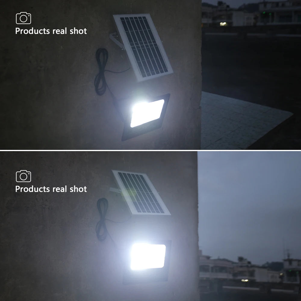 Outdoor LED Solar Floodlight â 50W / 100W / 200W / 300W â Waterproof with Remote Control