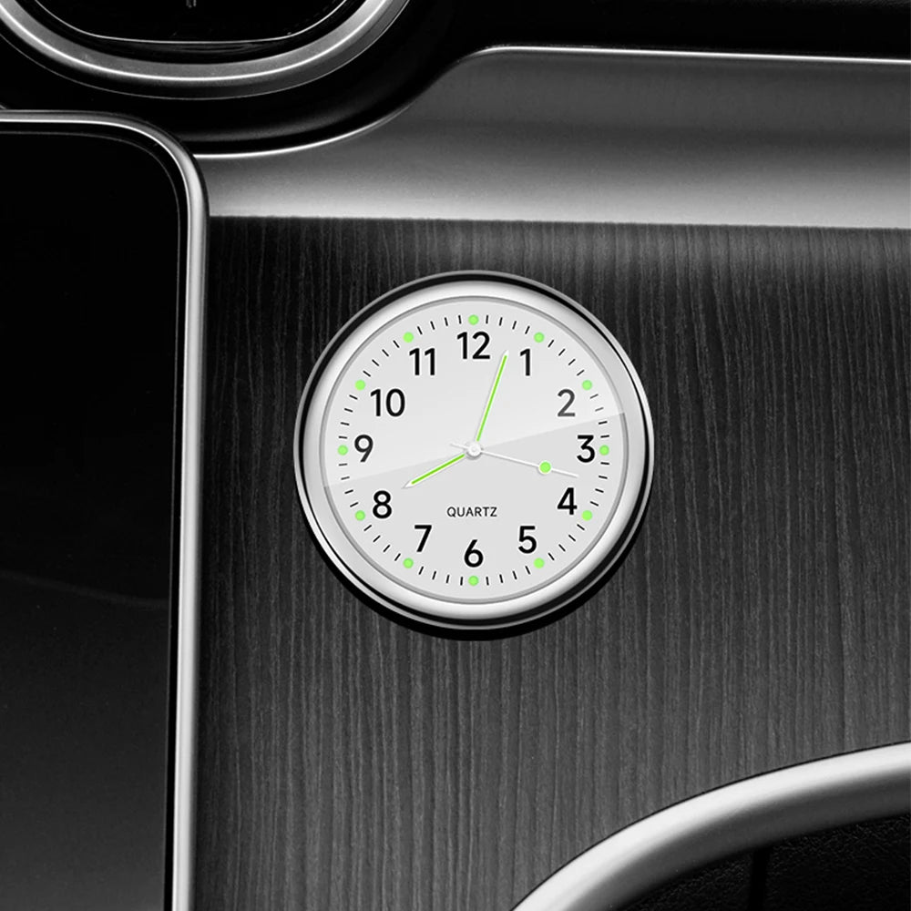 Mini Car Dashboard Clock – Stylish Analog Air Vent Watch with Luminous Display