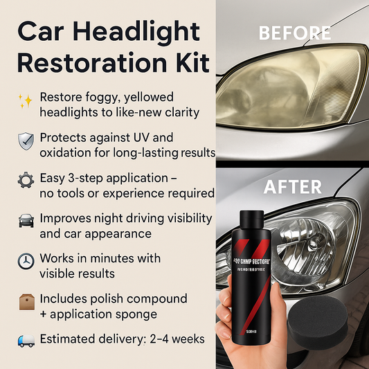 Car Headlight Restoration Kit – Crystal Clear Headlights in Minutes