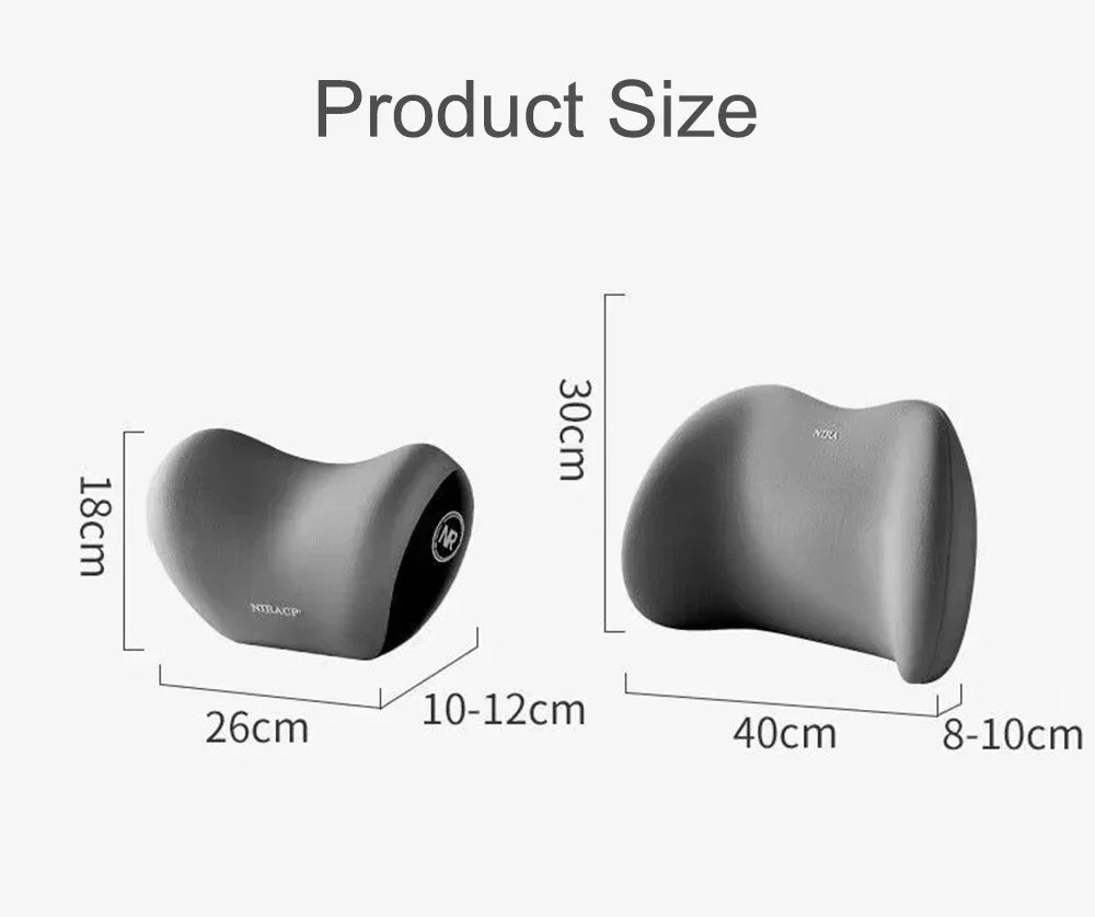 Car Memory Foam Pillow Set – Neck & Lumbar Support for Comfortable Driving