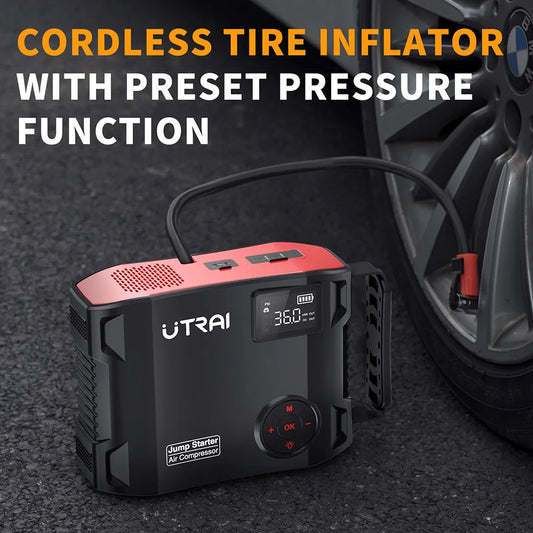 UTRAI 4-in-1 Car Jump Starter 2000A – Power Bank, Air Pump & Light