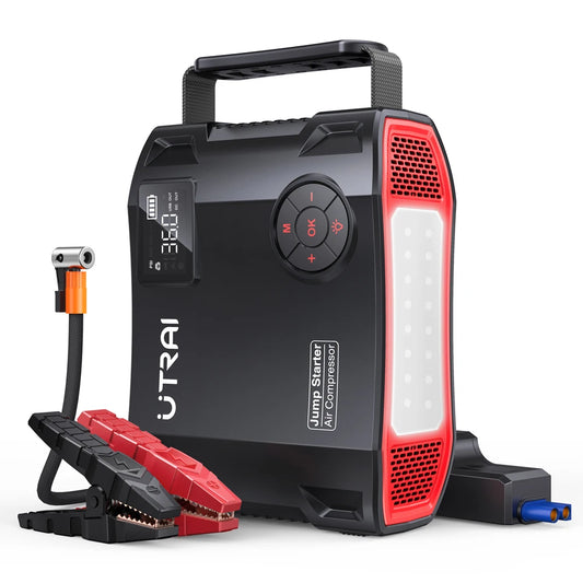 UTRAI 4-in-1 Car Jump Starter 2000A – Power Bank, Air Pump & Light
