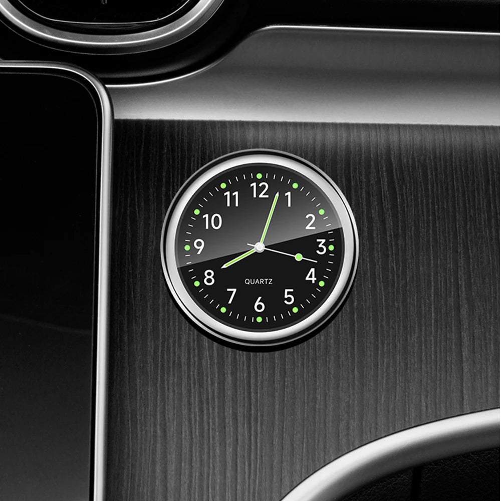 Mini Car Dashboard Clock – Stylish Analog Air Vent Watch with Luminous Display