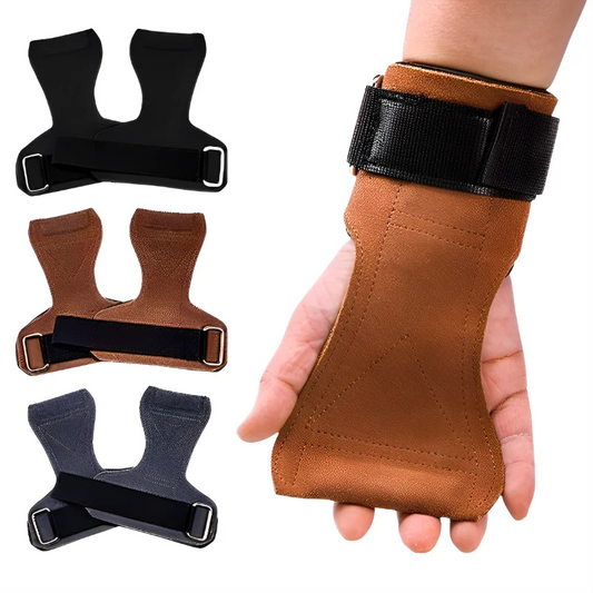 Cowhide Gym Grip Gloves – Anti-Slip Lifting Pads for Power Training & CrossFit