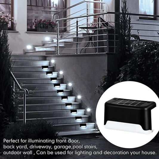 Solar LED Deck Lights – Waterproof Outdoor Step & Fence Light Set (4/8/12 pcs)