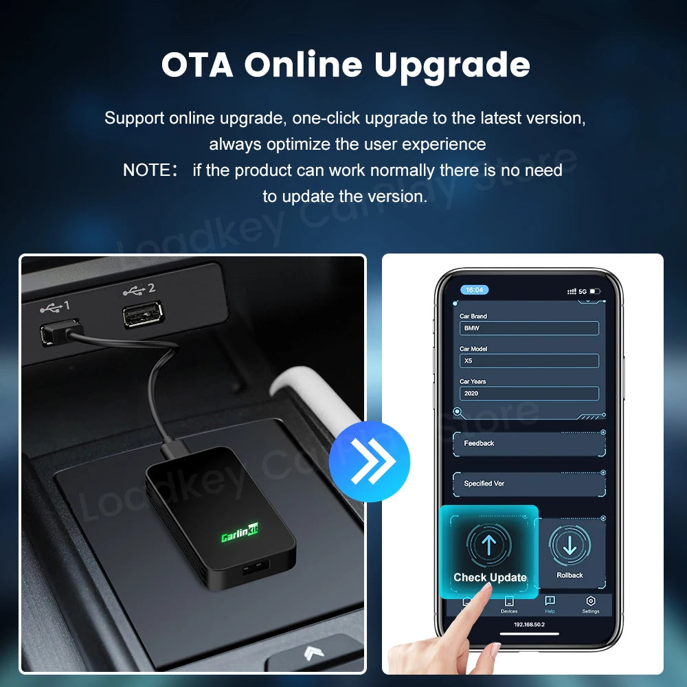 Wireless CarPlay & Android Auto Adapters – Choose Mini or Box Version