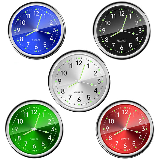 Mini Car Dashboard Clock – Stylish Analog Air Vent Watch with Luminous Display