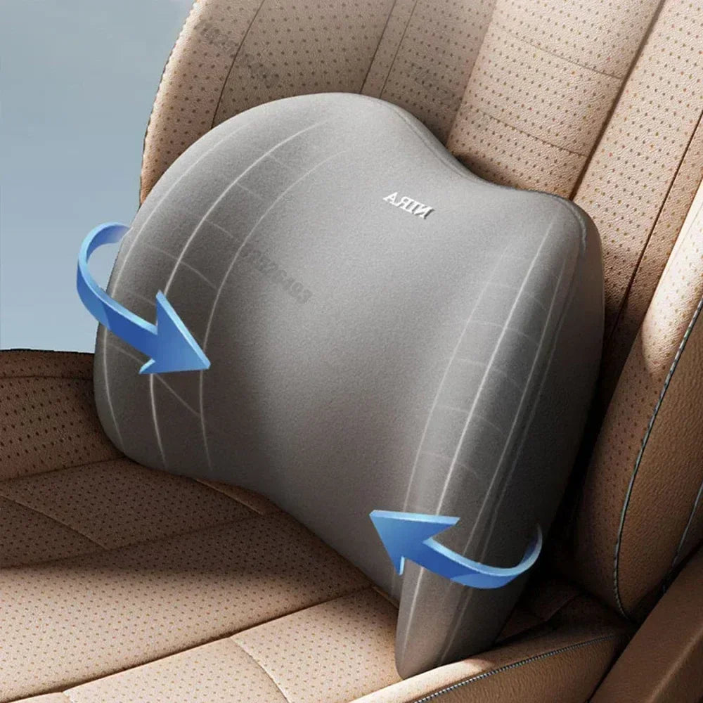 Car Memory Foam Pillow Set – Neck & Lumbar Support for Comfortable Driving