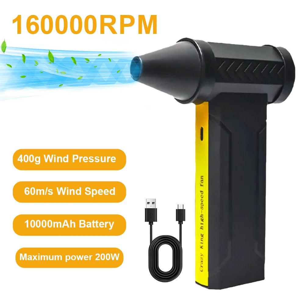 Turbo Jet Blower 4-in-1 – Air Duster | Vacuum | Pro Fan | Compact Cleaner