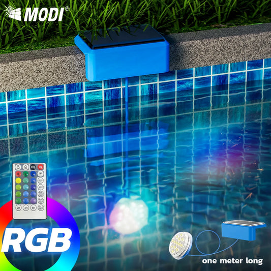 Solar Pool Light with Remote – Waterproof RGB or Warm Light – For Swimming Pools & Ponds