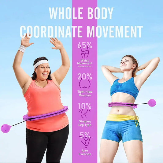 Smart Weighted Hula Hoop – Adjustable Size & Detachable Design for Adults