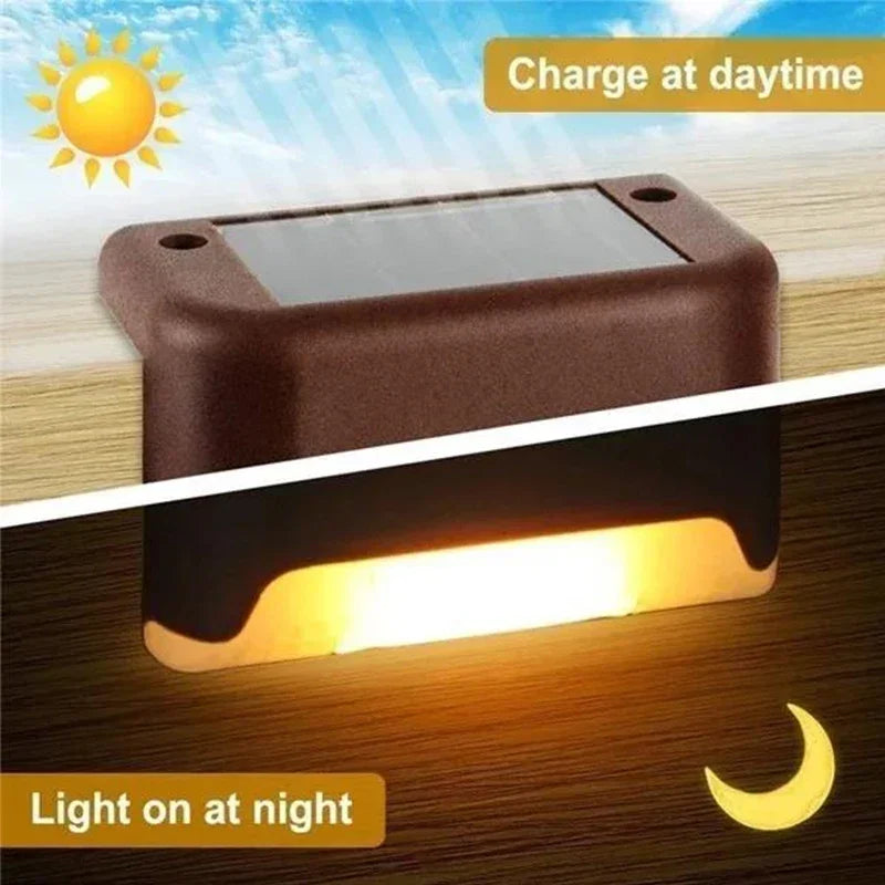Solar LED Deck Lights – Waterproof Outdoor Step & Fence Light Set (4/8/12 pcs)