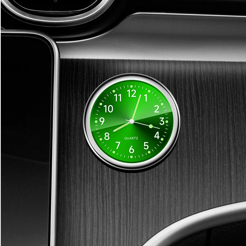 Mini Car Dashboard Clock – Stylish Analog Air Vent Watch with Luminous Display