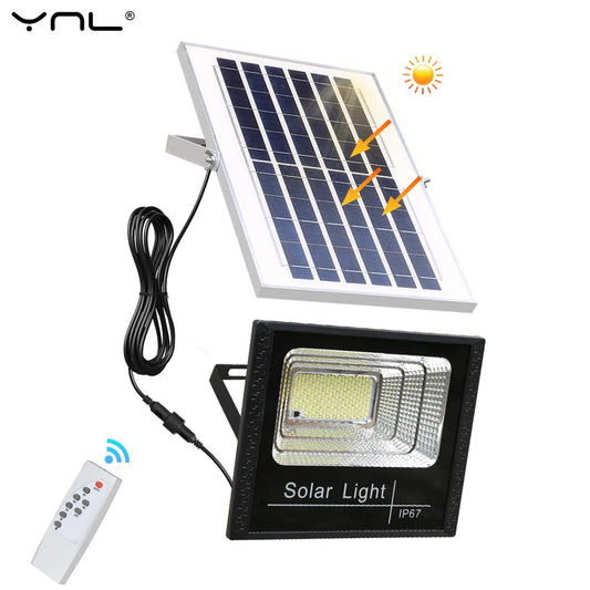 Outdoor LED Solar Floodlight – 50W / 100W / 200W / 300W – Waterproof with Remote Control
