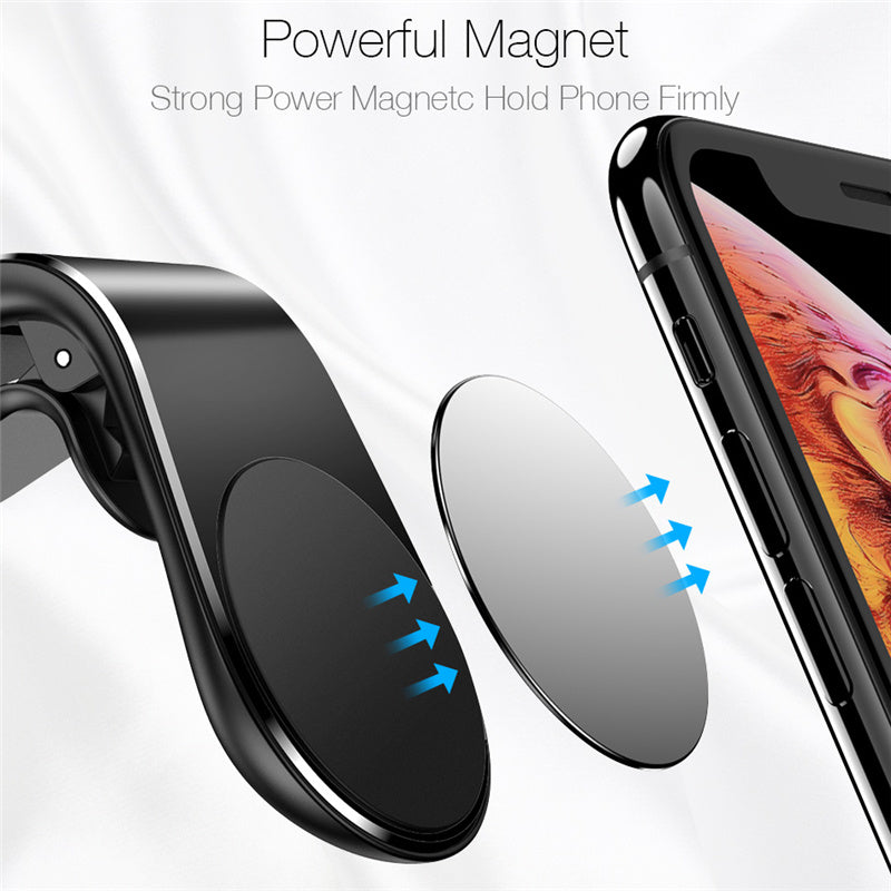 Magnetic  Car Phone Holder – Compact Air Vent Mount for All Smartphones